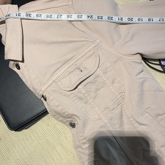 Vince Beige Trucker Denim Jacket Size M/L - Picture 13 of 13